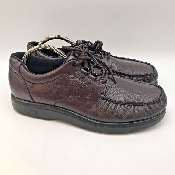 SAS 'Bout Time Shoes Men's 11.5N Cordovan Leather Lace Up Low Top Walking Shoes - Picture 3 of 12